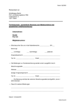 Vordruck Terminwunsch